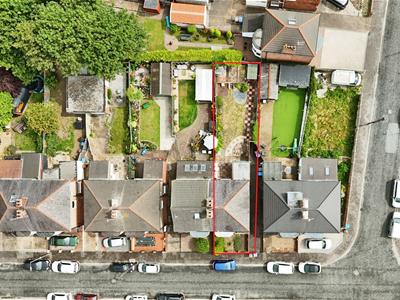 Aerial view of the property